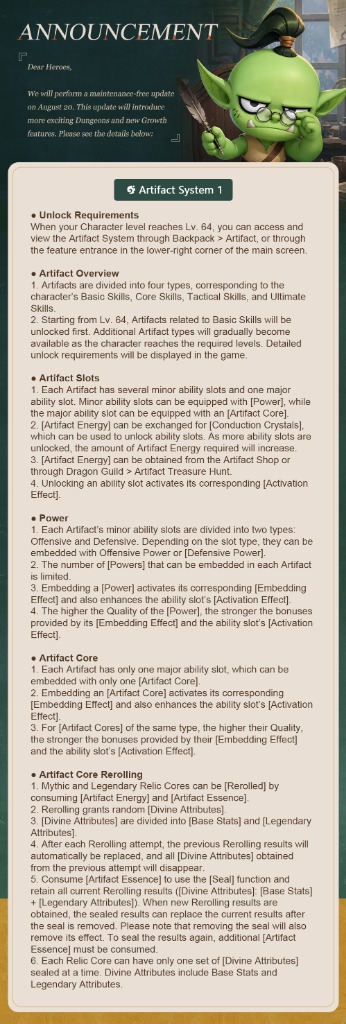 Artifact System (Part 1 & 2)